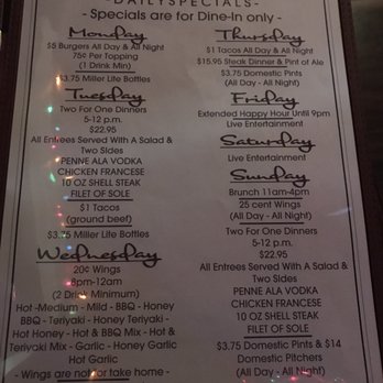 Brian Dempsey's - Menu - Sports Bars Near Me - Bayside, New York