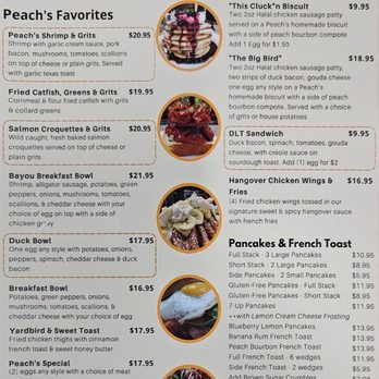 Peach's Restaurant - In restaurant menu - American Near Me - Chicago, Illinois