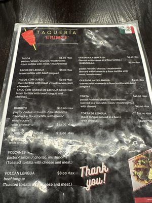 Menu photo 4 taqueria el pastorcito Toronto, ON Menu photo 4 taqueria el pastorcito Toronto, ON