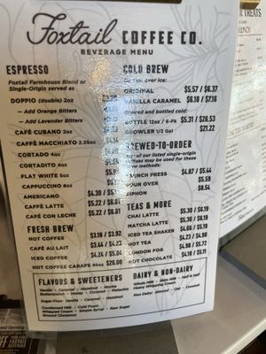 Menu photo 1 Foxtail Coffee Jacksonville Beach, FL Menu photo 1 Foxtail Coffee Jacksonville Beach, FL