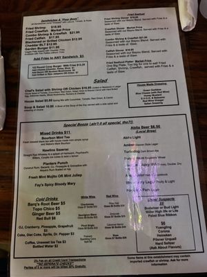 Menu photo 1 Coop's Place New Orleans, LA