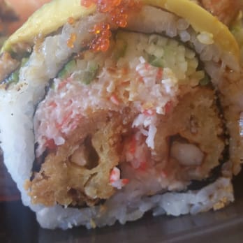 Yo Sushi - Artificial crab salad and very hard fried pieces in the middle. - Sushi Bars Near Me - Albany, California