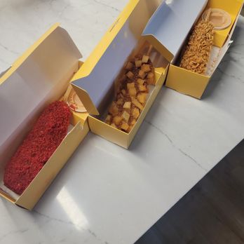 Mochinut Fishers - three boxes of food - Bubble Tea Near Me - Fishers, Indiana