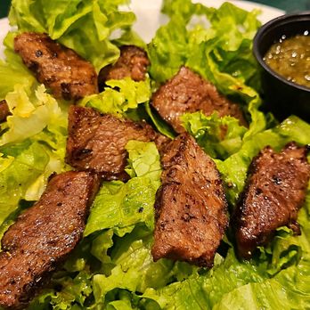 Gators Dockside - Steak bites on a bed of lettuce instead of bread. Also subbed the cajun sauce for chimichurri sauce - $11.99 - Sandwiches Near Me - Windermere, Florida