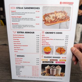 Gladiator Burger & Steaks - Burgers Near Me - Mississauga, Ontario