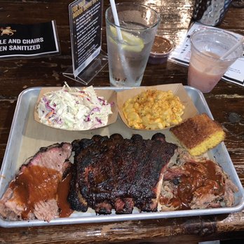 Dinosaur Bar-B-Que - Combination Plates (Pick 3) : Prime Brisket, St. Louis Ribs, Pulled Pork with Coleslaw and Mac & Cheese - Barbeque Near Me - New York, New York Dinosaur Bar-B-Que - Combination Plates (Pick 3) : Prime Brisket, St. Louis Ribs, Pulled Pork with Coleslaw and Mac & Cheese - Barbeque Near Me - New York, New York