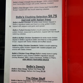 BeBe's Bistro - Tax not included in listed prices (June, 2016) - Food Trucks Near Me