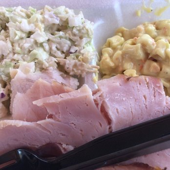 The Barbecue Pit - Ham Combo Plate with Coleslaw and Macaroni Salad - Barbeque Near Me - El Cajon, California The Barbecue Pit - Ham Combo Plate with Coleslaw and Macaroni Salad - Barbeque Near Me - El Cajon, California