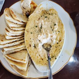 Clam dip (too garlicky)