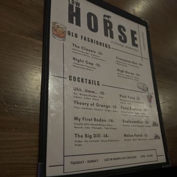 Low Horse - Bars Near Me - Chicago, Illinois Low Horse - Bars Near Me - Chicago, Illinois