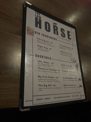 Menu photo 1 Low Horse Chicago, IL Menu photo 1 Low Horse Chicago, IL