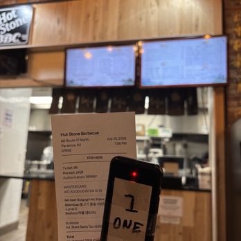 Hot Stone BBQ - Pager for order pick-up - Korean Near Me - Paramus, New Jersey