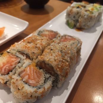 Echo Sushi - The spicy roll was good; however, the eel roll (featured at the back) was disappointing as it lacked flavour. - Sushi Bars Near Me - Toronto, Ontario
