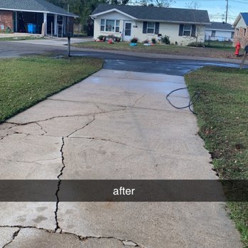Clean Tech solutions - After pressure washing a small driveway. - Gutter Services Near Me