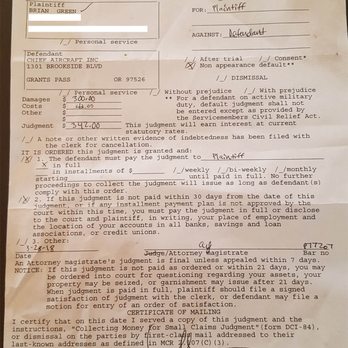 Chief Aircraft Inc - Judgement against Chief Aircraft, still unpaid. - Hobby Shops Near Me - Grants Pass, Oregon Chief Aircraft Inc - Judgement against Chief Aircraft, still unpaid. - Hobby Shops Near Me - Grants Pass, Oregon