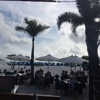 Bongos Beach Bar and Grille - View of the beach from our table. - Bars Near Me - St. Pete Beach, Florida