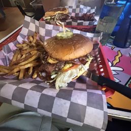 Burger and fries