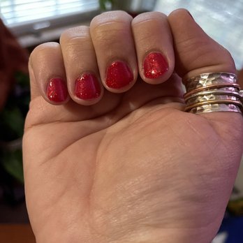 Originails Salon & Spa - 2nd visit with a red glitter - Nail Salons Near Me - Hales Corners, Wisconsin Originails Salon & Spa - 2nd visit with a red glitter - Nail Salons Near Me - Hales Corners, Wisconsin