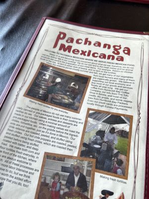 Menu photo 1 Pachanga Mexicana Eureka, CA