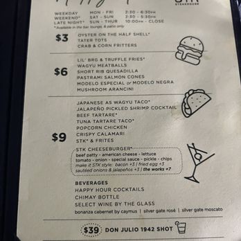 STK Steakhouse - Happy Hour Cocktails - Steakhouses Near Me - Orlando, Florida