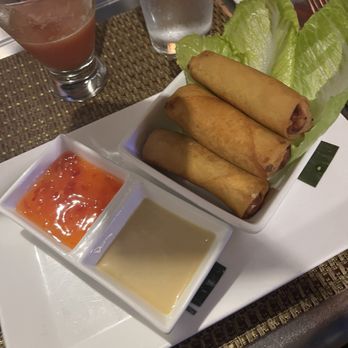 Red Ginger - Crispy Vietnamese spring rolls with sweet chili sauce and spicy mustard - Asian Fusion Near Me - Traverse City, Michigan