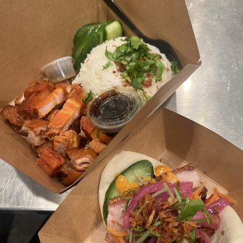 Baos Hog - Braised pork belly rice & crispy pork belly bao bun - Chinese Near Me - Garden Grove, California