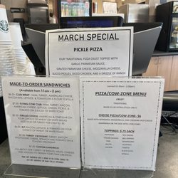 Flying Cow Cafe - Additional menu options