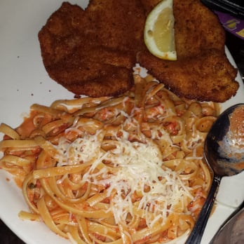 Roman Cucina - Rosa with Chicken Milanese - Italian Near Me - Fullerton, California Roman Cucina - Rosa with Chicken Milanese - Italian Near Me - Fullerton, California
