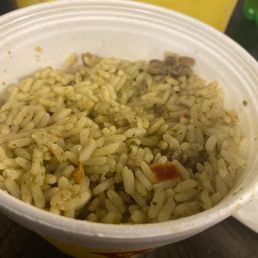 Dirty rice isn't even to fill line !