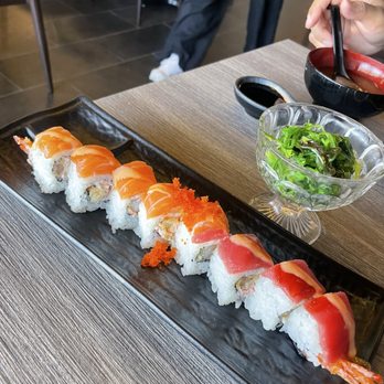 Sushi Tsunami - titanic roll and seaweed salad - Sushi Bars Near Me - Pleasant Hill, California Sushi Tsunami - titanic roll and seaweed salad - Sushi Bars Near Me - Pleasant Hill, California
