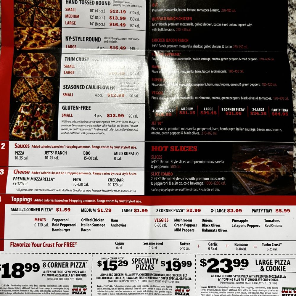 Jet's Pizza - Menu - Pizza Near Me - Jacksonville, Florida