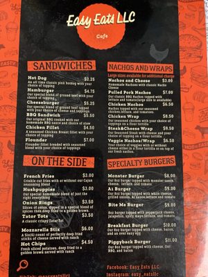 Menu photo 1 Easy Eats Westfield, NC