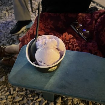 Gold Spoon Creamery - A cup of lightly-lavender ice cream - Ice Cream & Frozen Yogurt Near Me - Blue Ash, Ohio
