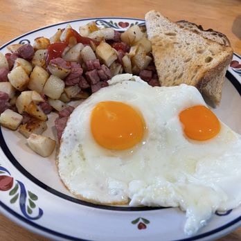 Lazy Jane's - Corn beef hash with sunny side eggs. - Bakeries Near Me - Madison, Wisconsin Lazy Jane's - Corn beef hash with sunny side eggs. - Bakeries Near Me - Madison, Wisconsin