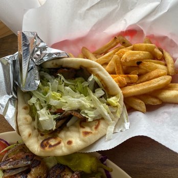 Southern Style Eatery - a pita sandwich and french fries - Salad Near Me - Tulsa, Oklahoma