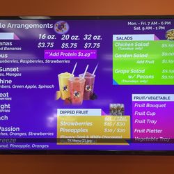 TK's Edible Arrangements - Menu