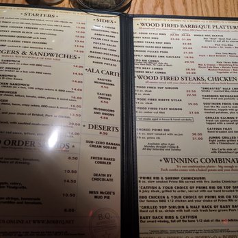 Bobby Q - Mesa - Dinner menu. Make sure you get the Mac and cheese - New American Near Me - Mesa, Arizona