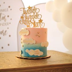 La Casa Dulce - Twinkle, Twinkle Little Star How we wonder what you are! Gender reveal themed cake