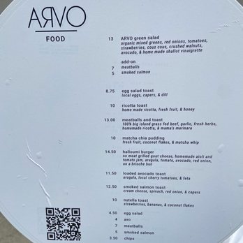 Arvo Café - Menu (5/2022) - Cafes Near Me - Honolulu, Hawaii Arvo Café - Menu (5/2022) - Cafes Near Me - Honolulu, Hawaii