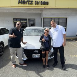 Hertz Car Sales Honolulu - GM, me, and Jonathan in front of my newly bought Nissan 2023 Altima.