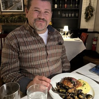 Oaklawn Southern Dining - Braised Brussel sprouts, Gouda grits and I believe he had some type of fish!! He rated it 20 out of 1-10!! - Steakhouses Near Me - Paris, Tennessee Oaklawn Southern Dining - Braised Brussel sprouts, Gouda grits and I believe he had some type of fish!! He rated it 20 out of 1-10!! - Steakhouses Near Me - Paris, Tennessee