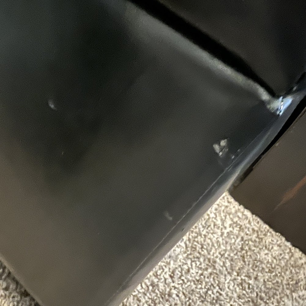 UMoveFree - Master bed and ottoman both with gray damage additionally 2 of 4 posts on bed broken and can't screw in to secure bed now - Apartment Agents Near Me - Irving, Texas