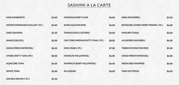 Menu photo 6 Ginza Philadelphia, PA Menu photo 6 Ginza Philadelphia, PA