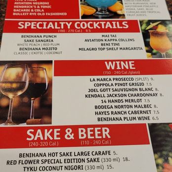 Benihana - Plano - Happy hour menu - Steakhouses Near Me - Plano, Texas