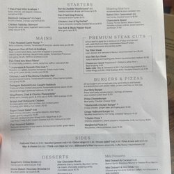 The Salisbury Arms - Menu