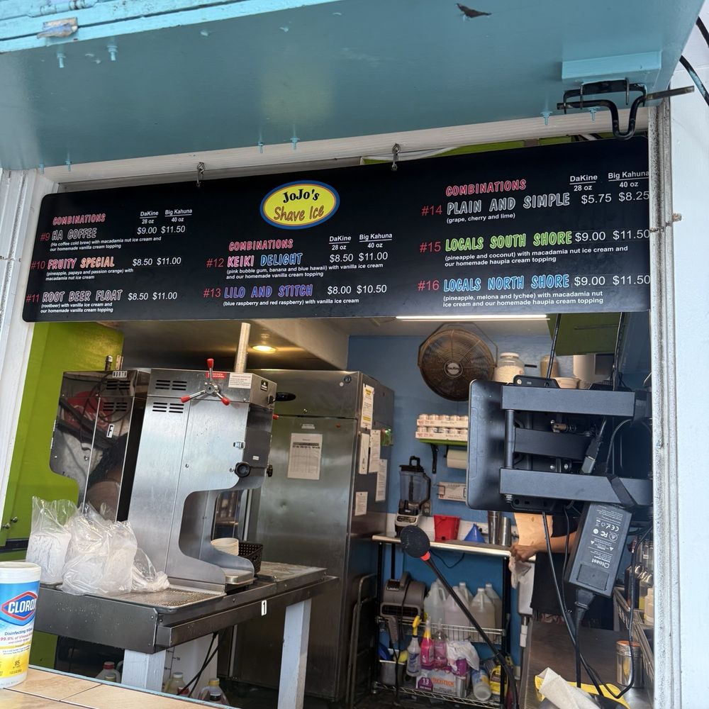 JoJo's Shave Ice - Menu - Shaved Ice Near Me - Hanalei, Hawaii JoJo's Shave Ice - Menu - Shaved Ice Near Me - Hanalei, Hawaii