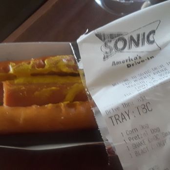 Sonic Drive-In - Hot dog with bite taken! - Fast Food Near Me - Modesto, California