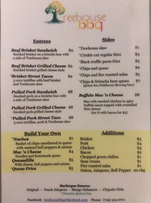 Menu photo 2 Treehouse BBQ Colorado Springs, CO Menu photo 2 Treehouse BBQ Colorado Springs, CO
