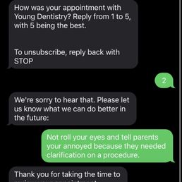 Automated text review from Young Dentistry.