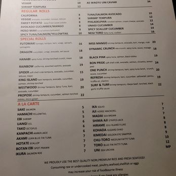 Bon - Sushi Bars Near Me - Westwood, New Jersey